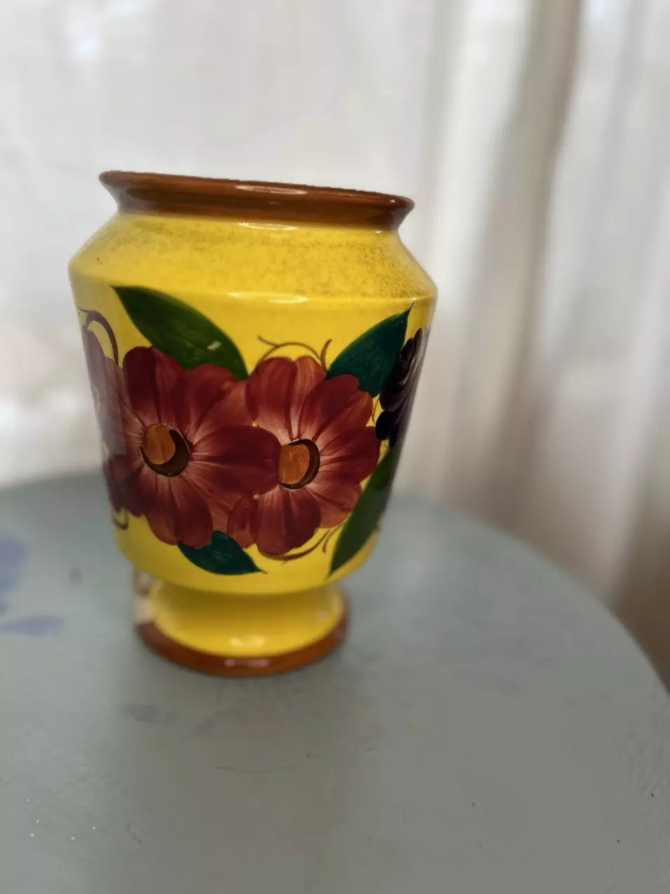🌺 Hand-Painted Italian Pottery Vase thumbnail