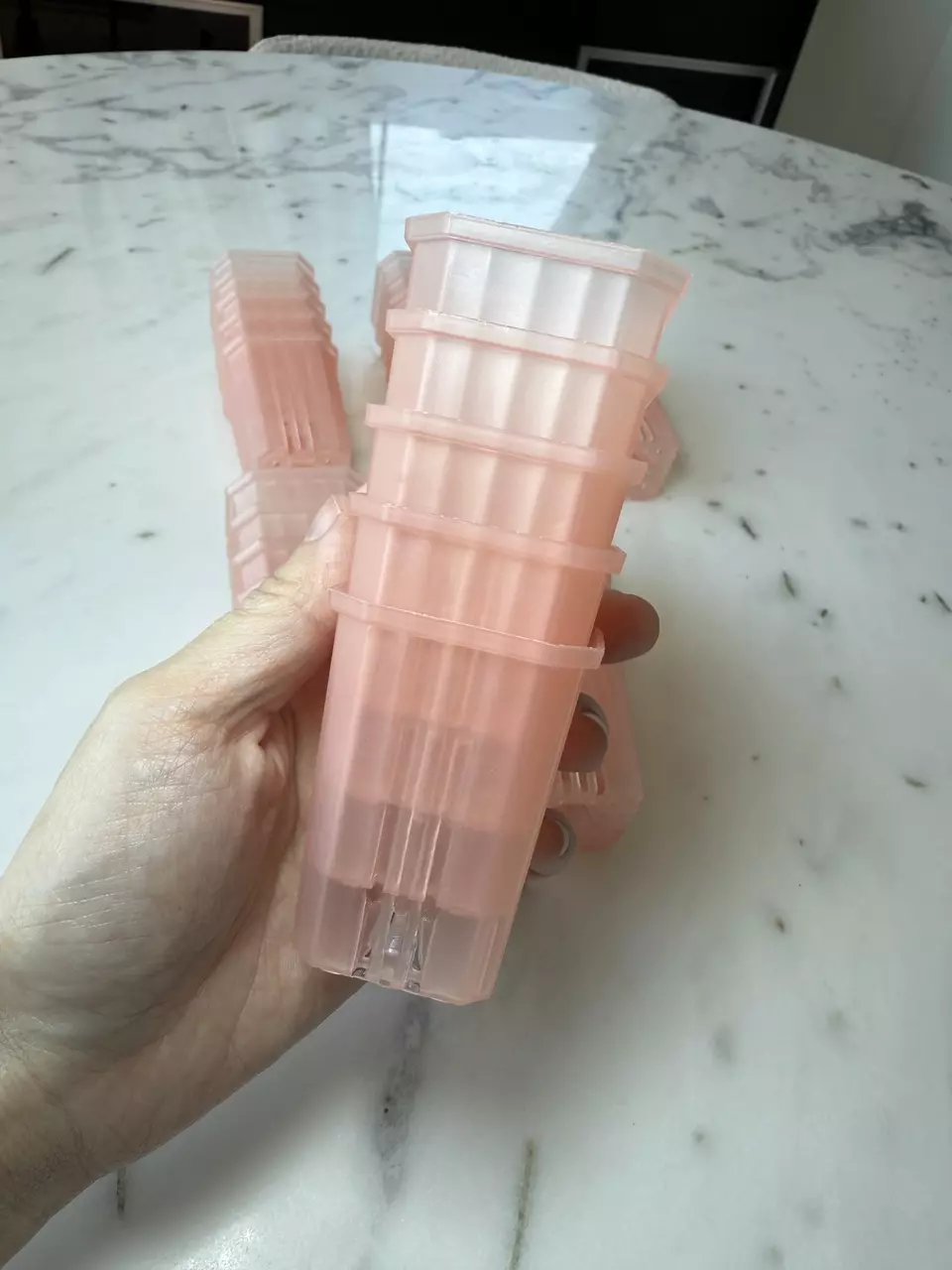 5 pack Mini 1.75” Clear Pots - Pink thumbnail