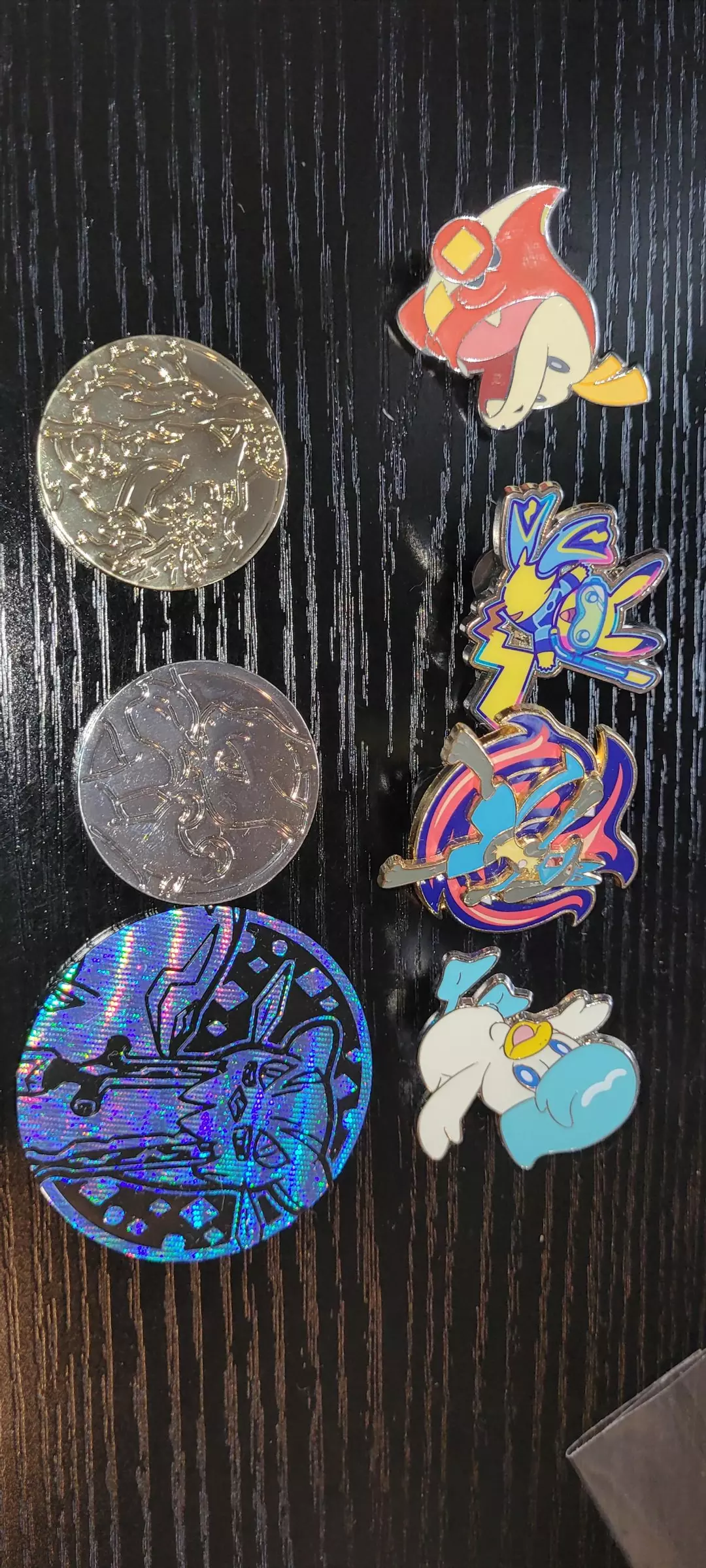 lot of pokemon tokens and pins thumbnail