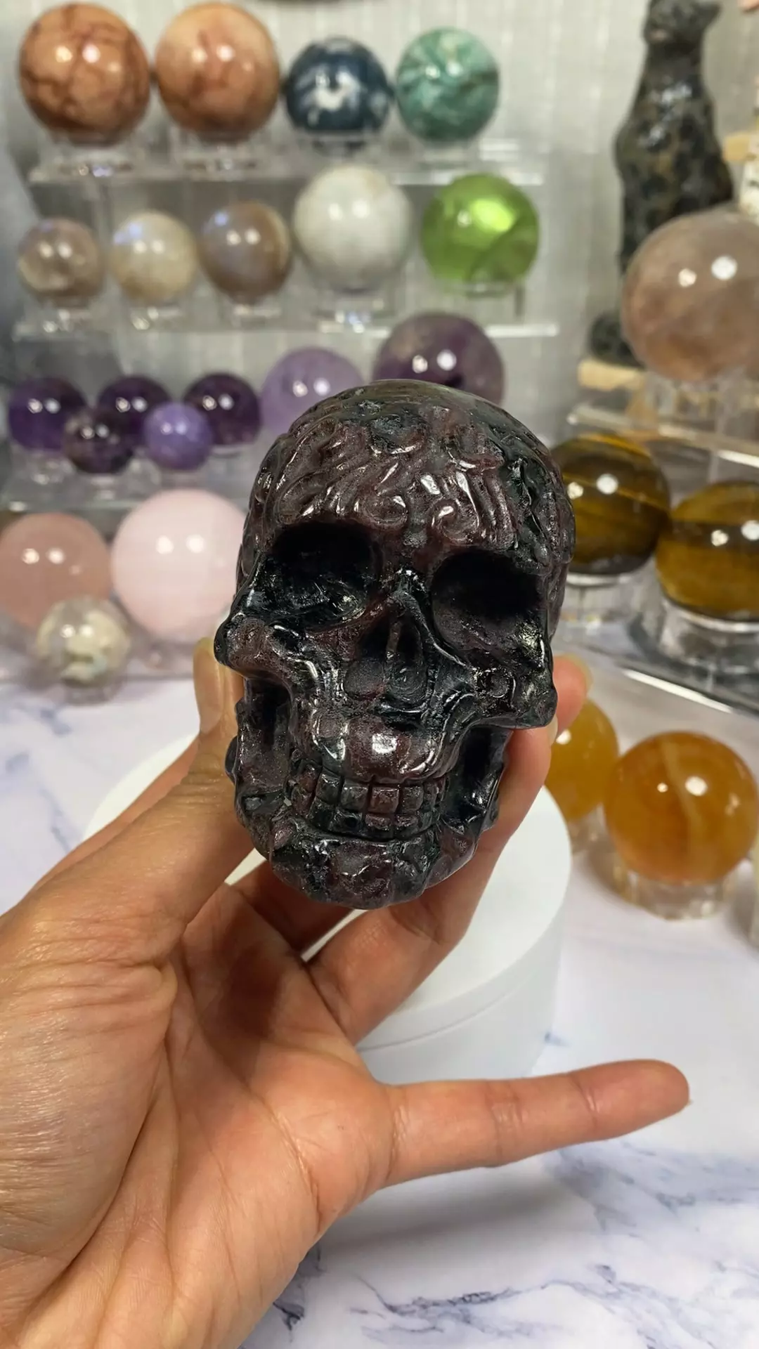 Firework garnet skull #1626 thumbnail