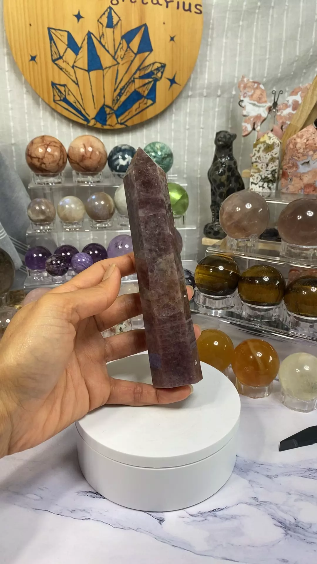 Lavender Rose Quartz tower #502 thumbnail