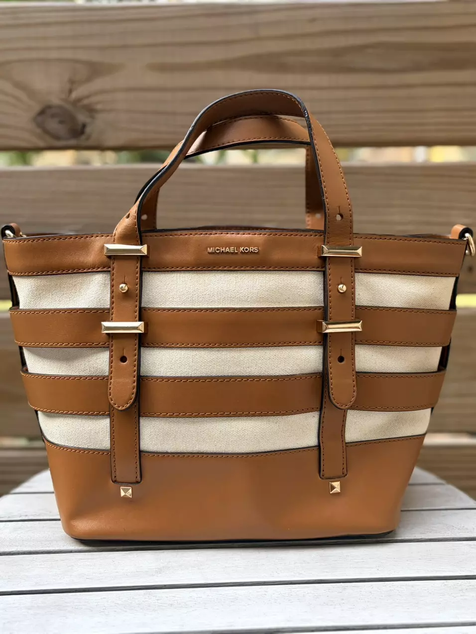 650. KORS Marie Medium Cage Tote thumbnail