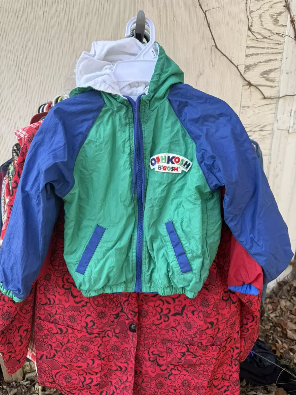 osh kosh green blue windbreaker medium thumbnail