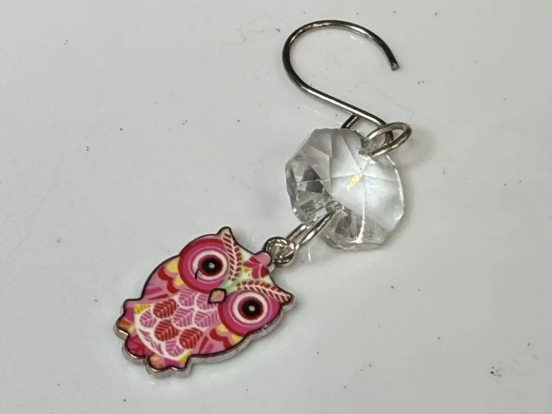 pink owl plant charm thumbnail