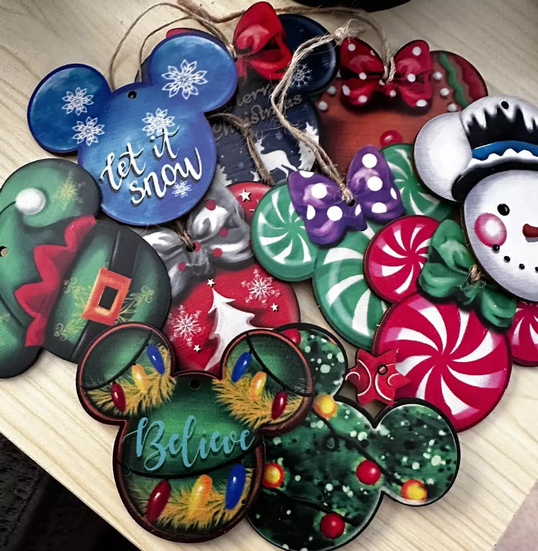 Random Mickey or Minnie Christmas Ornament thumbnail