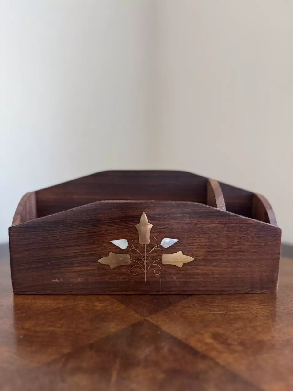 Wood letter organizer w/ inlay thumbnail