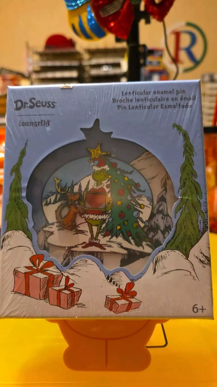 Dr. Seuss The Grinch Loungefly Lenticular Enamel Pin thumbnail