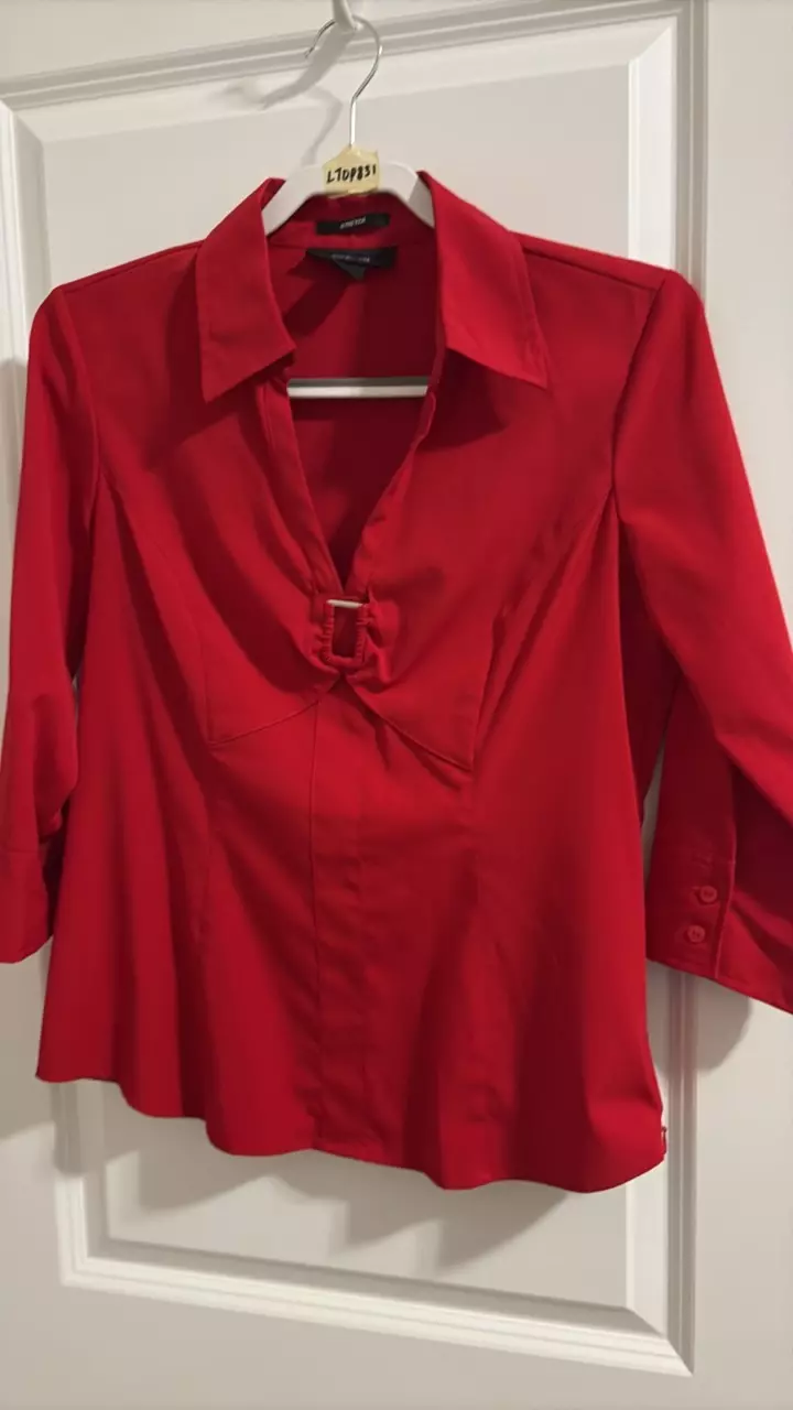 Style & Co Red 3/4 Sleeve Size 8 thumbnail