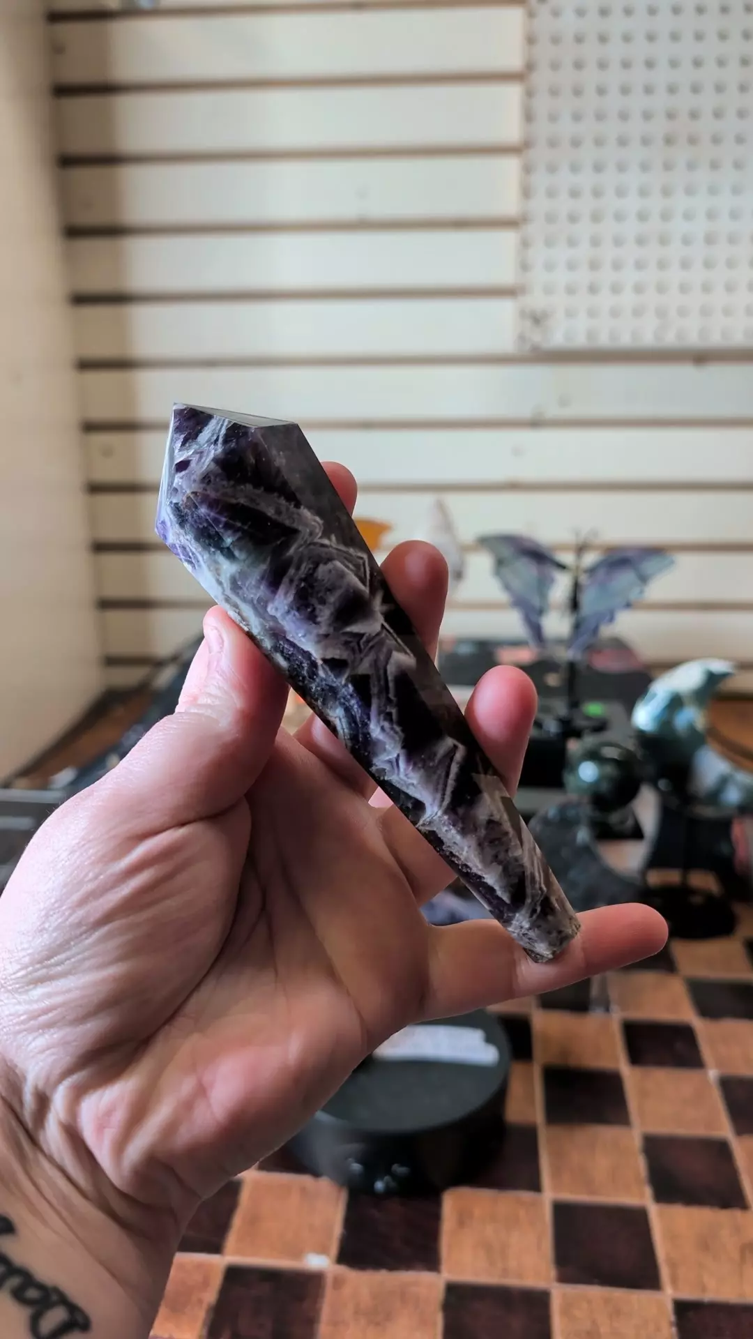 Chevron amethyst Wand thumbnail