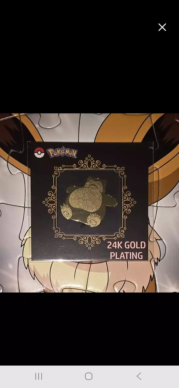 24k gold plated Sticker Snorlax thumbnail