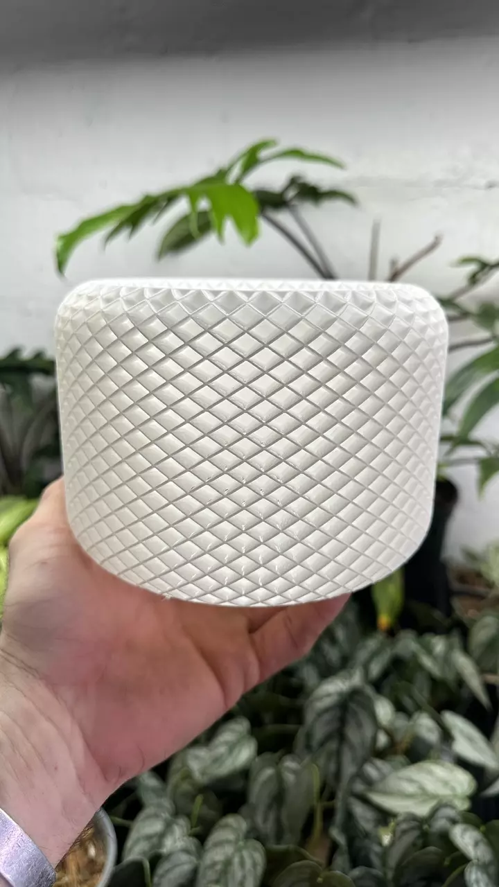 3D Printed Cover Pot 6” White thumbnail