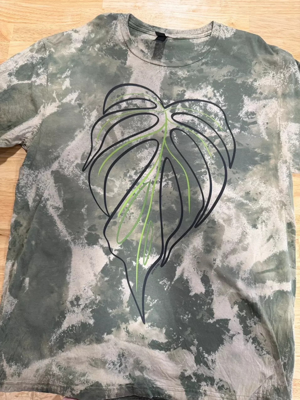 ghost Burle Marx flame  bleached t-shirt thumbnail