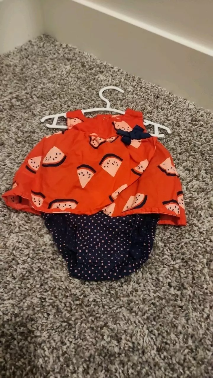 Carters Red watermelon  Bubble size 3 Months thumbnail