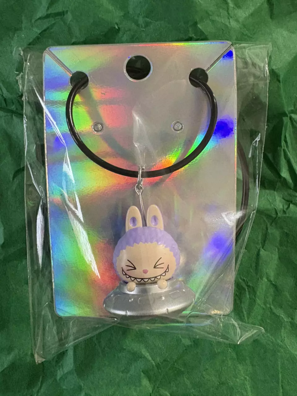 Pop mart UFO purple labubu that I turned into a necklace thumbnail