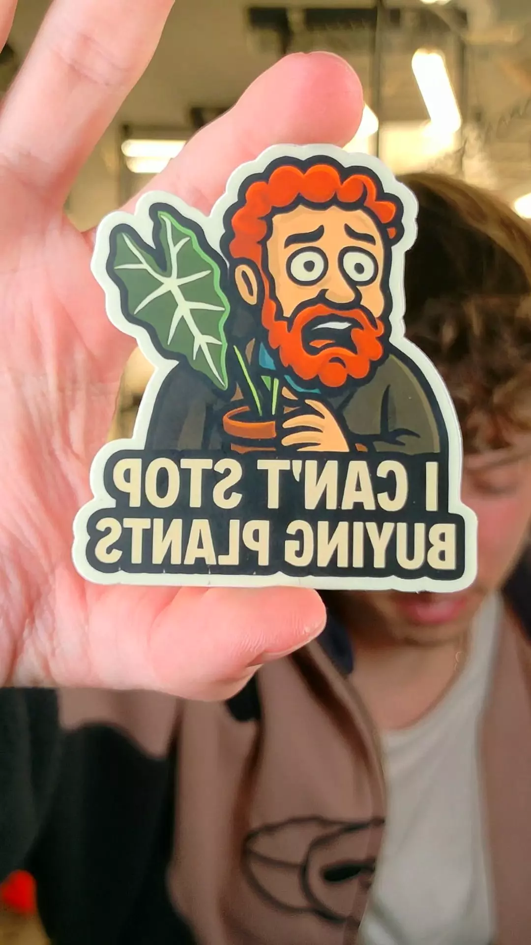 “I can’t stop buying plants” sticker add on only thumbnail