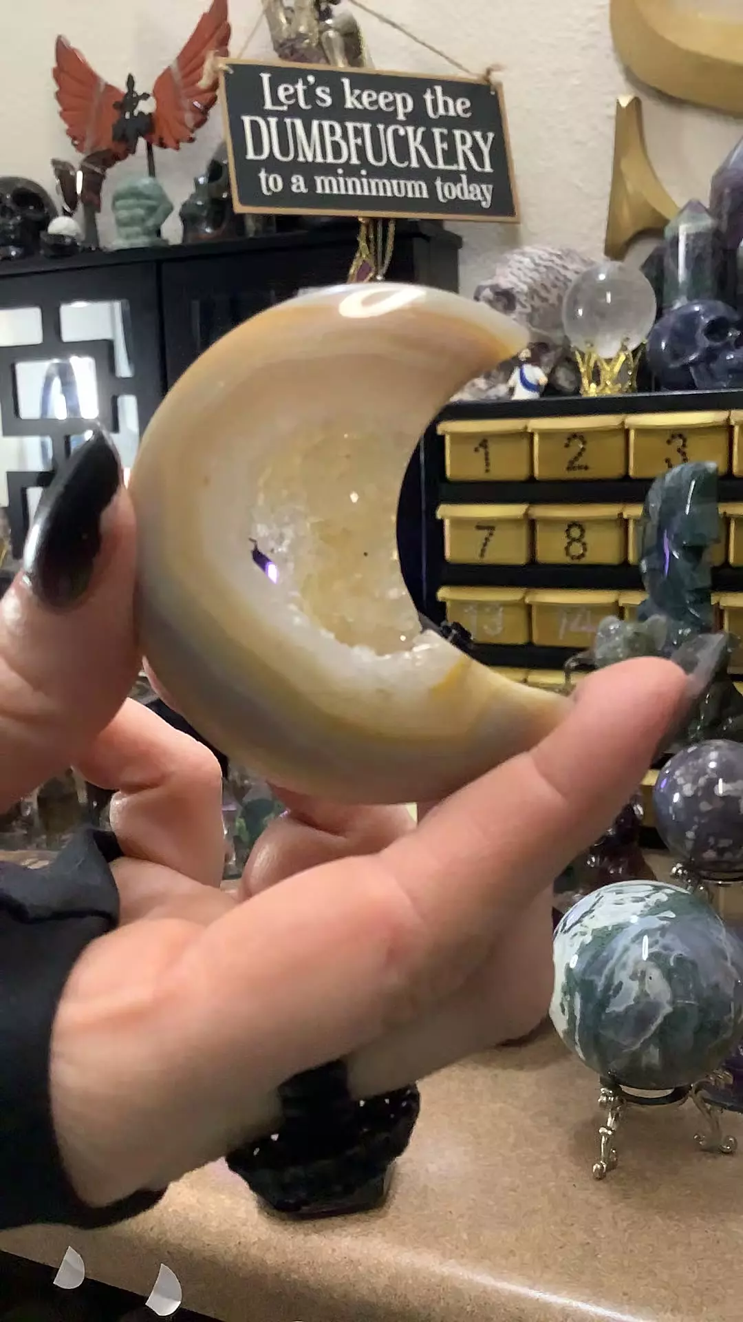 Druzy Agate Moon thumbnail