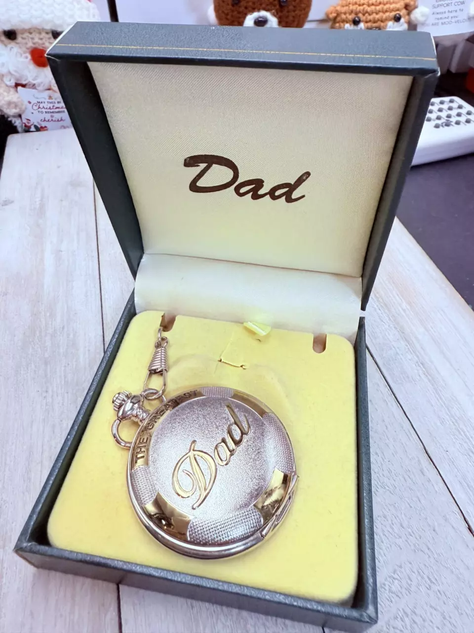 33 - “Dad” Pocket Watch (untested) needs battery thumbnail