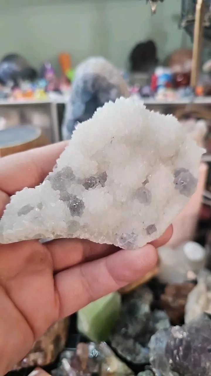 60. Fluorite on Quartz thumbnail