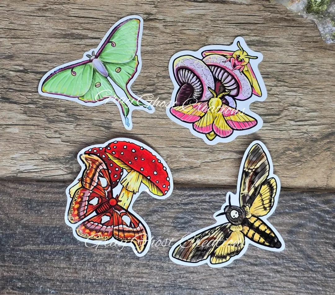 Moth Sticker Pack - 4 designs thumbnail