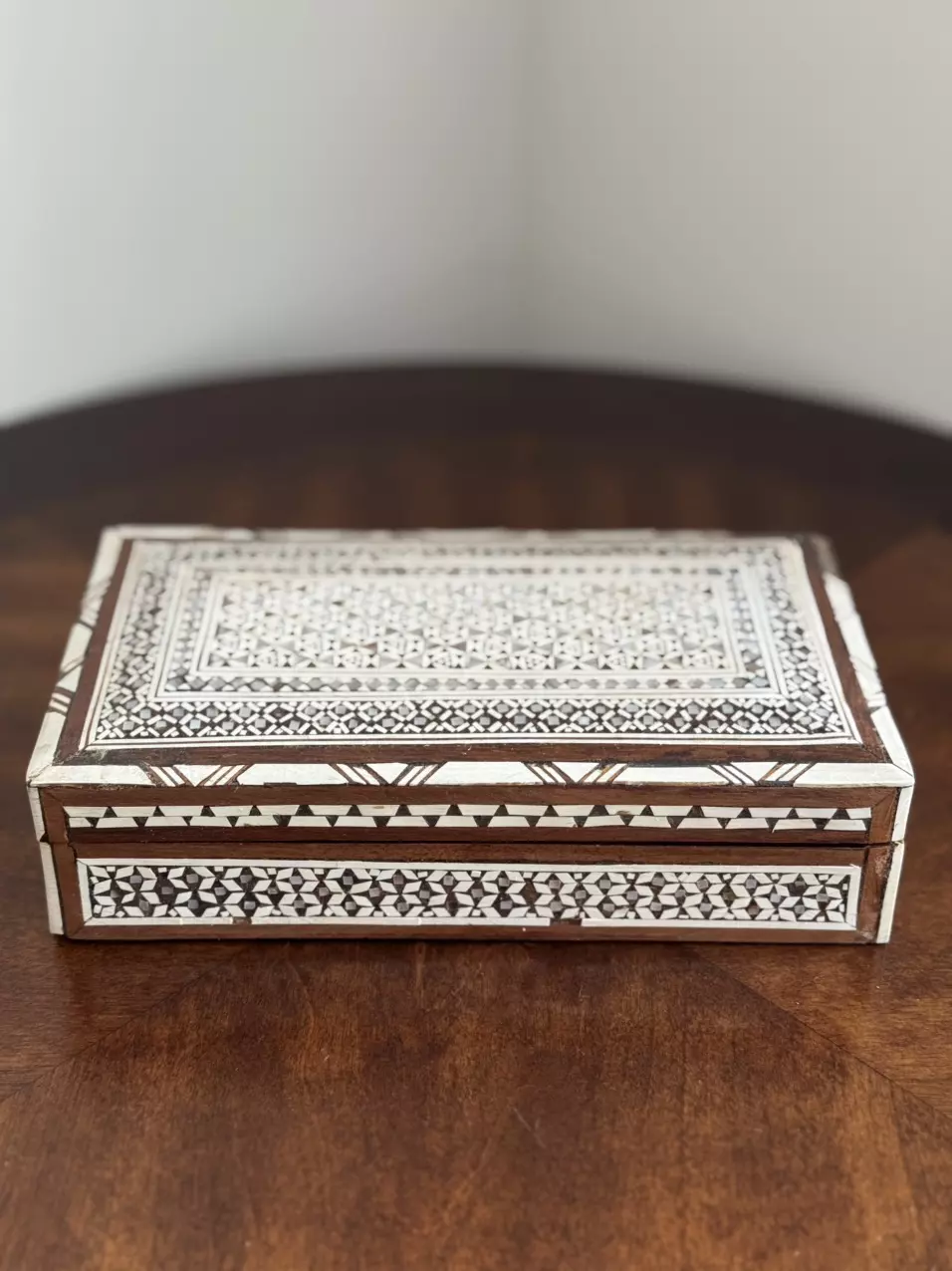 Egyptian MOP & bone trinket box thumbnail