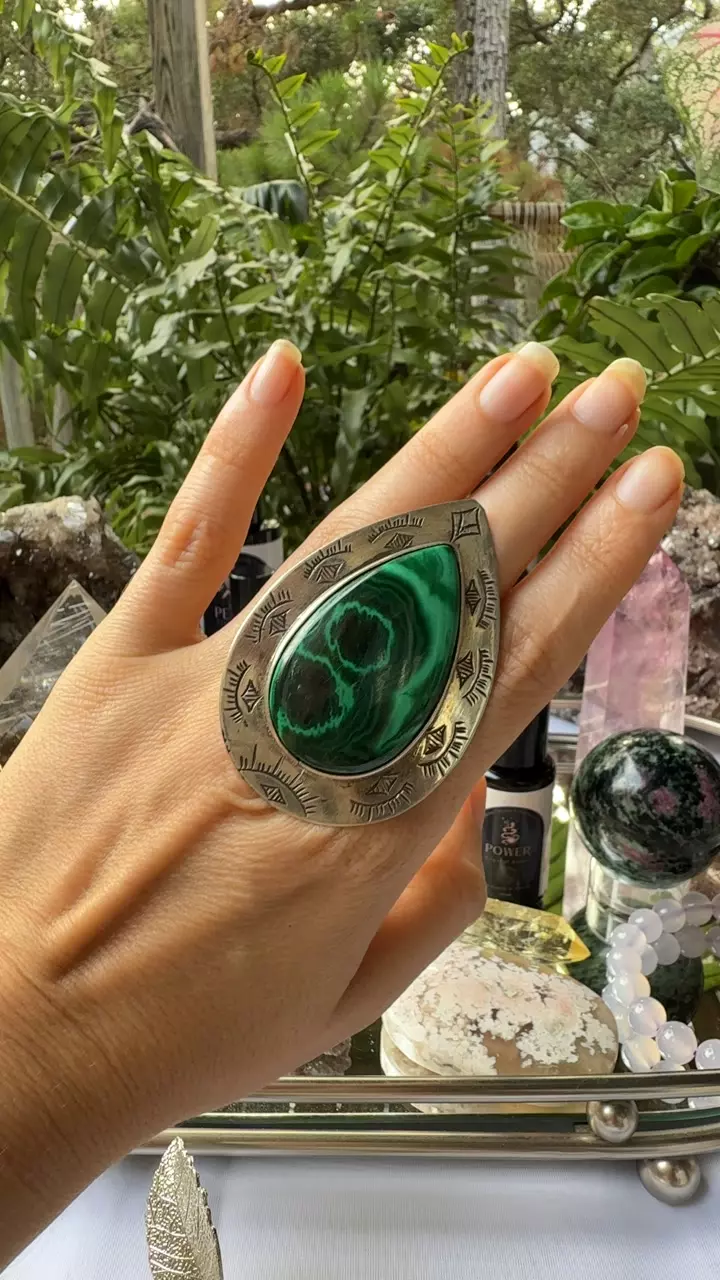 Malachite Priestess Ring thumbnail