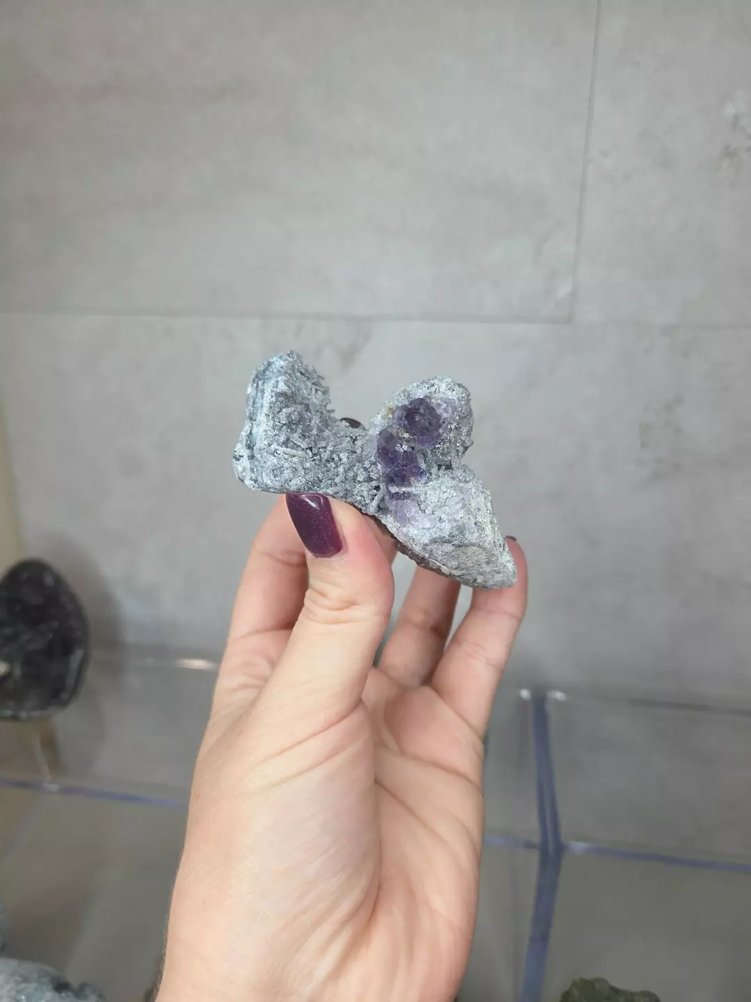 Tanzanite Fluorite on Drusy Quartz OP $78 thumbnail
