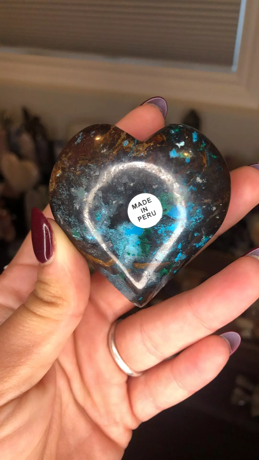 Peruvian chrysocolla heart B thumbnail