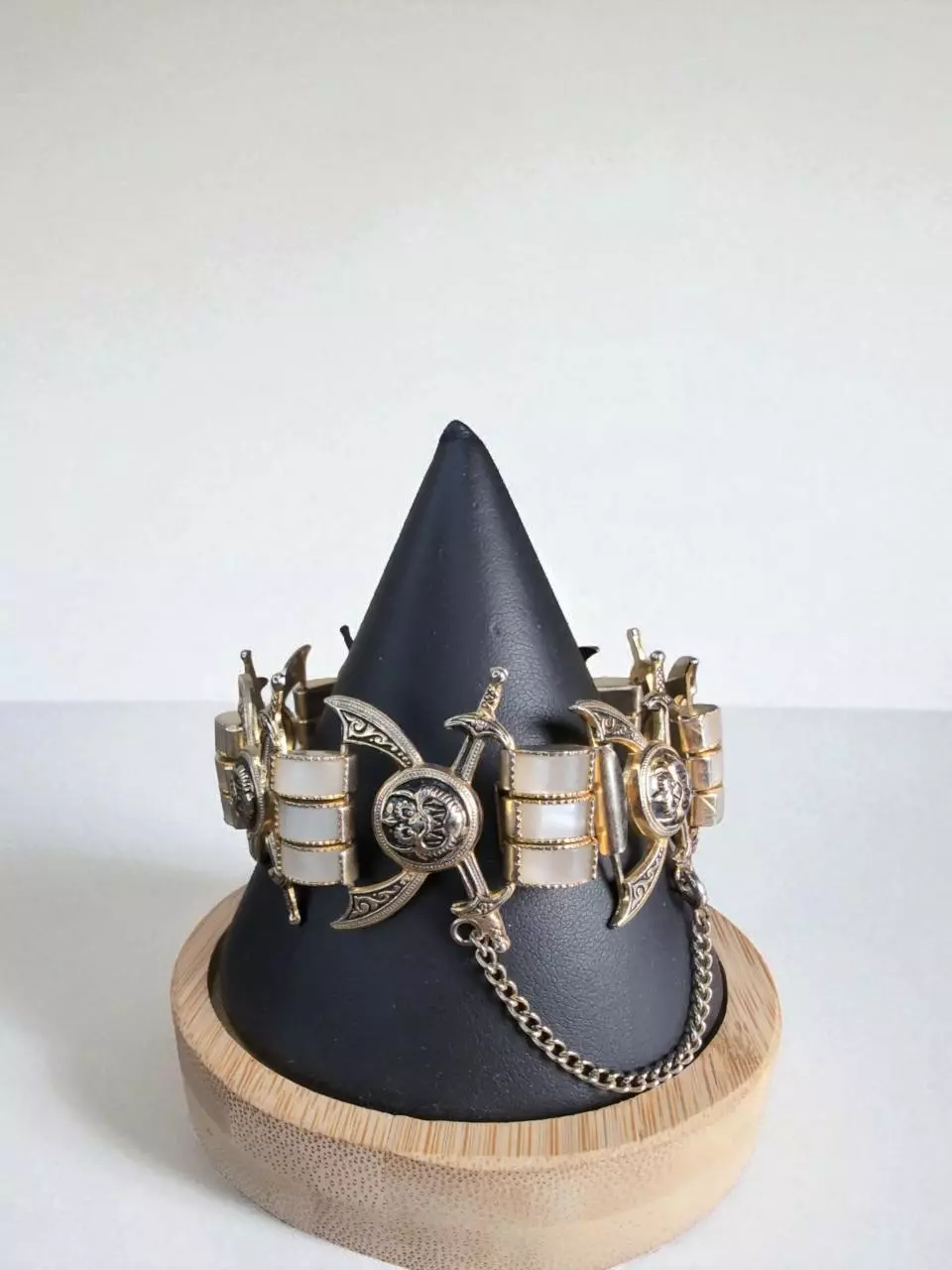 Vintage Enamel Sword & Crest Panel Bracelet thumbnail