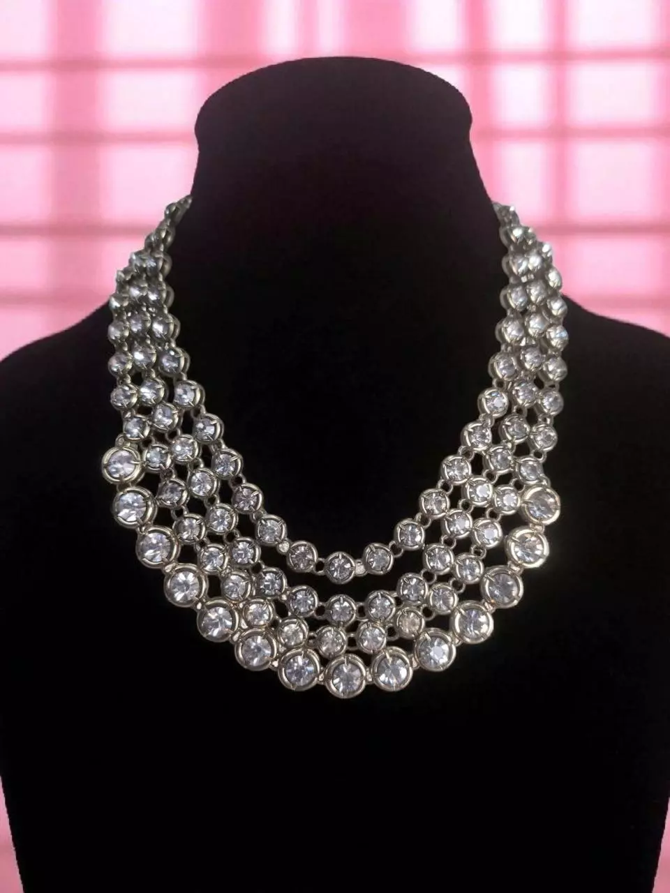 Anthropologie Serafina Crystal Statement Necklace thumbnail