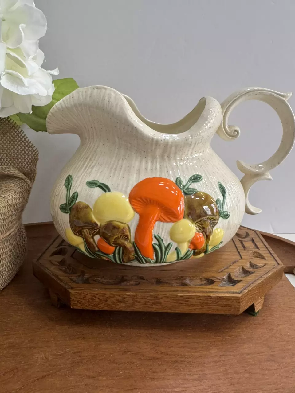 1977 Arnel's Mushroom Crramic  Pitcher thumbnail