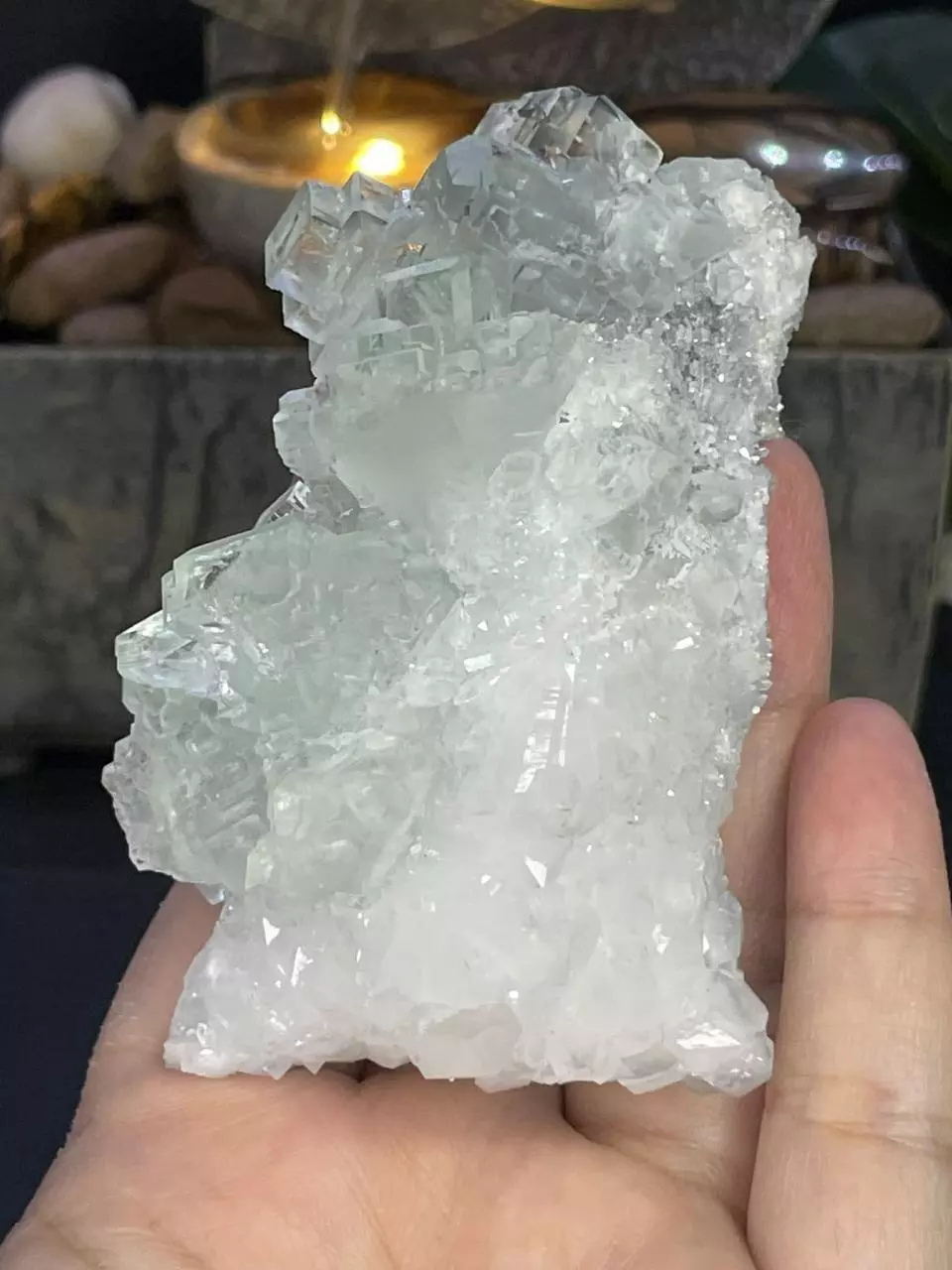 Green Fluorite on Quartz thumbnail