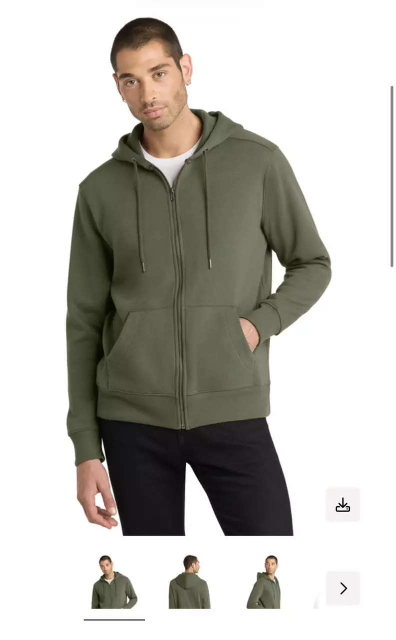 In Stock - Namaste zipper hoodie Olive green Size XL thumbnail