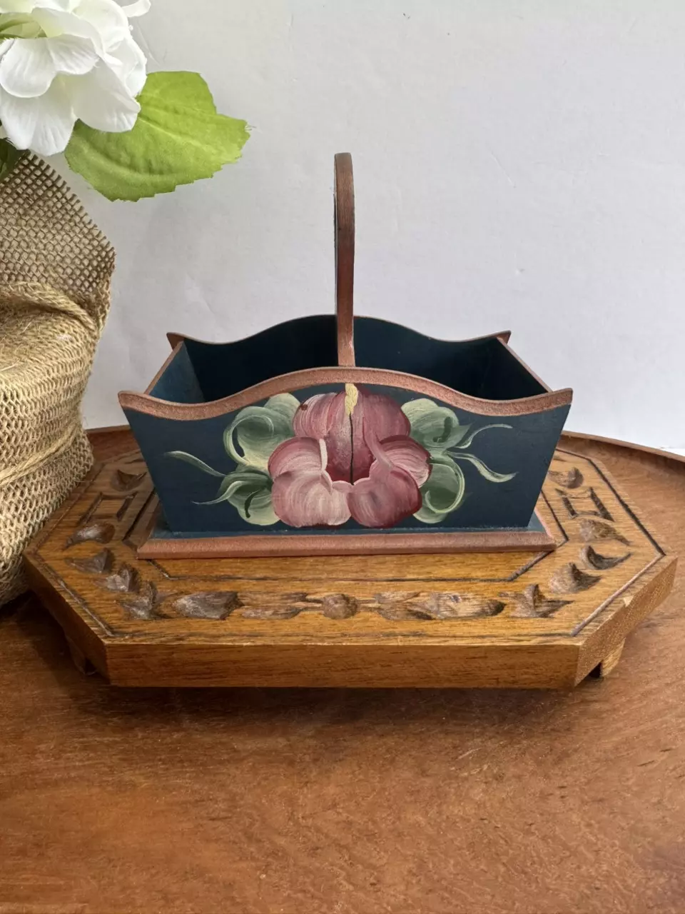 Hand Painted Wooden Caddy thumbnail