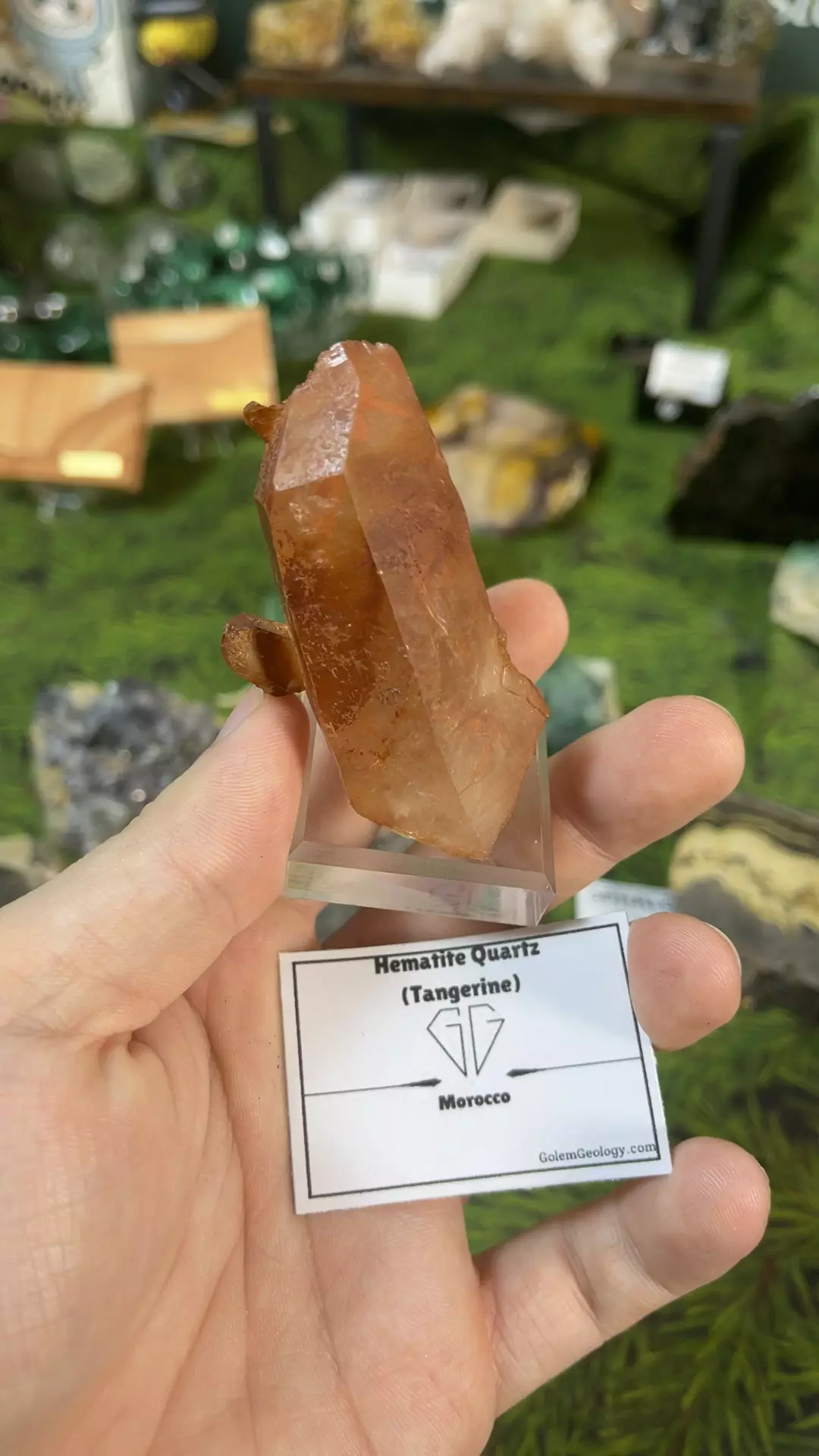 Hematite Quartz, Tangerine, Morocco thumbnail