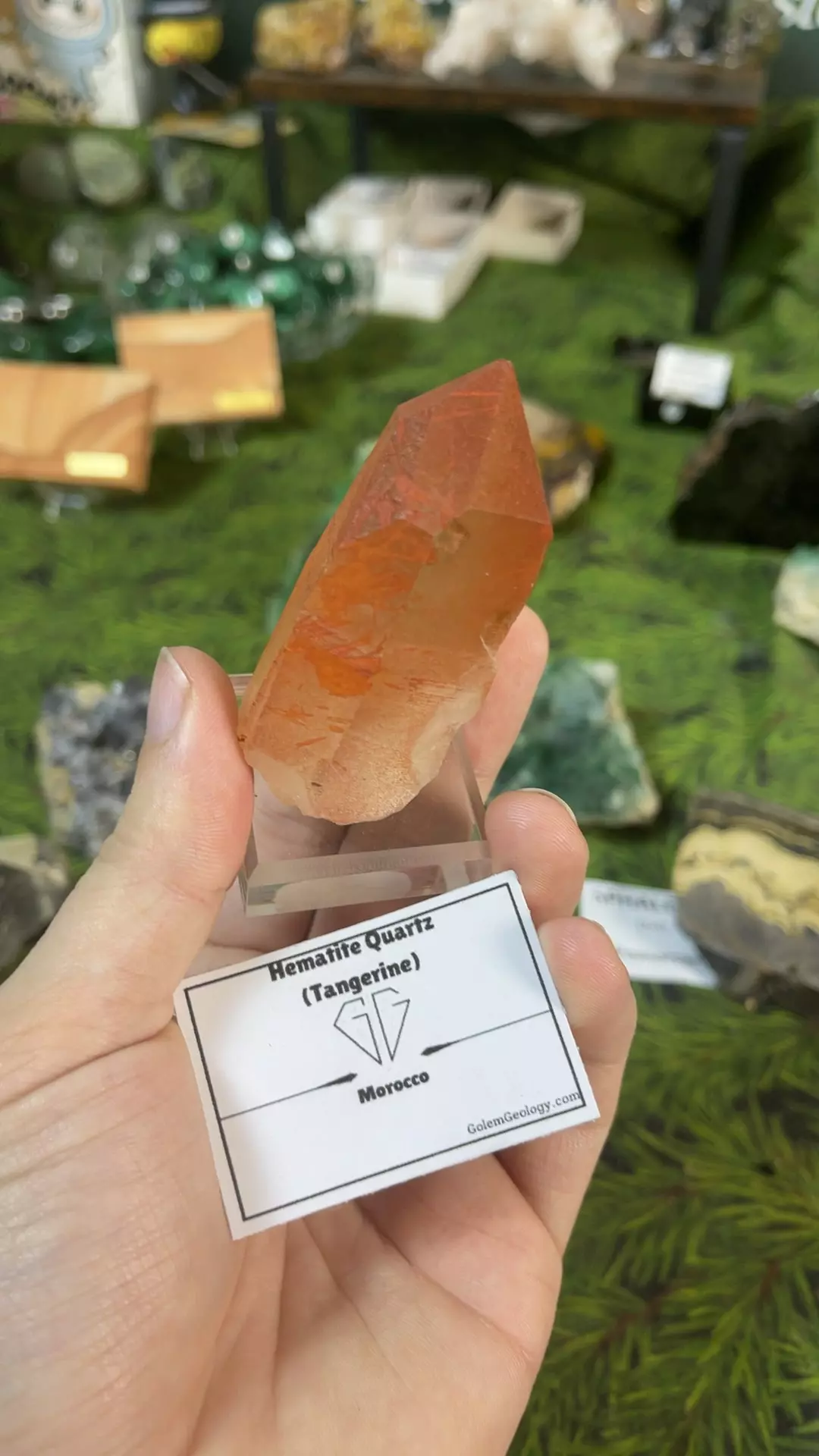Hematite Quartz, Tangerine, Morocco thumbnail