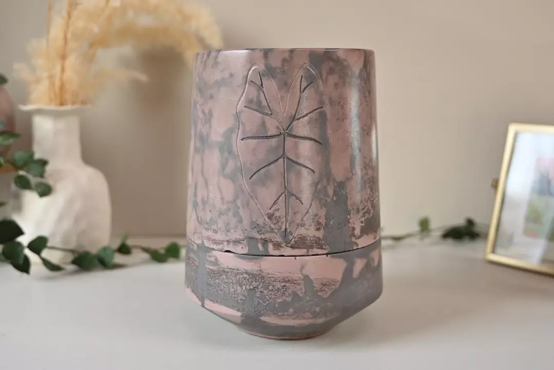 Tall Alocasia Moody Plum Self Watering thumbnail