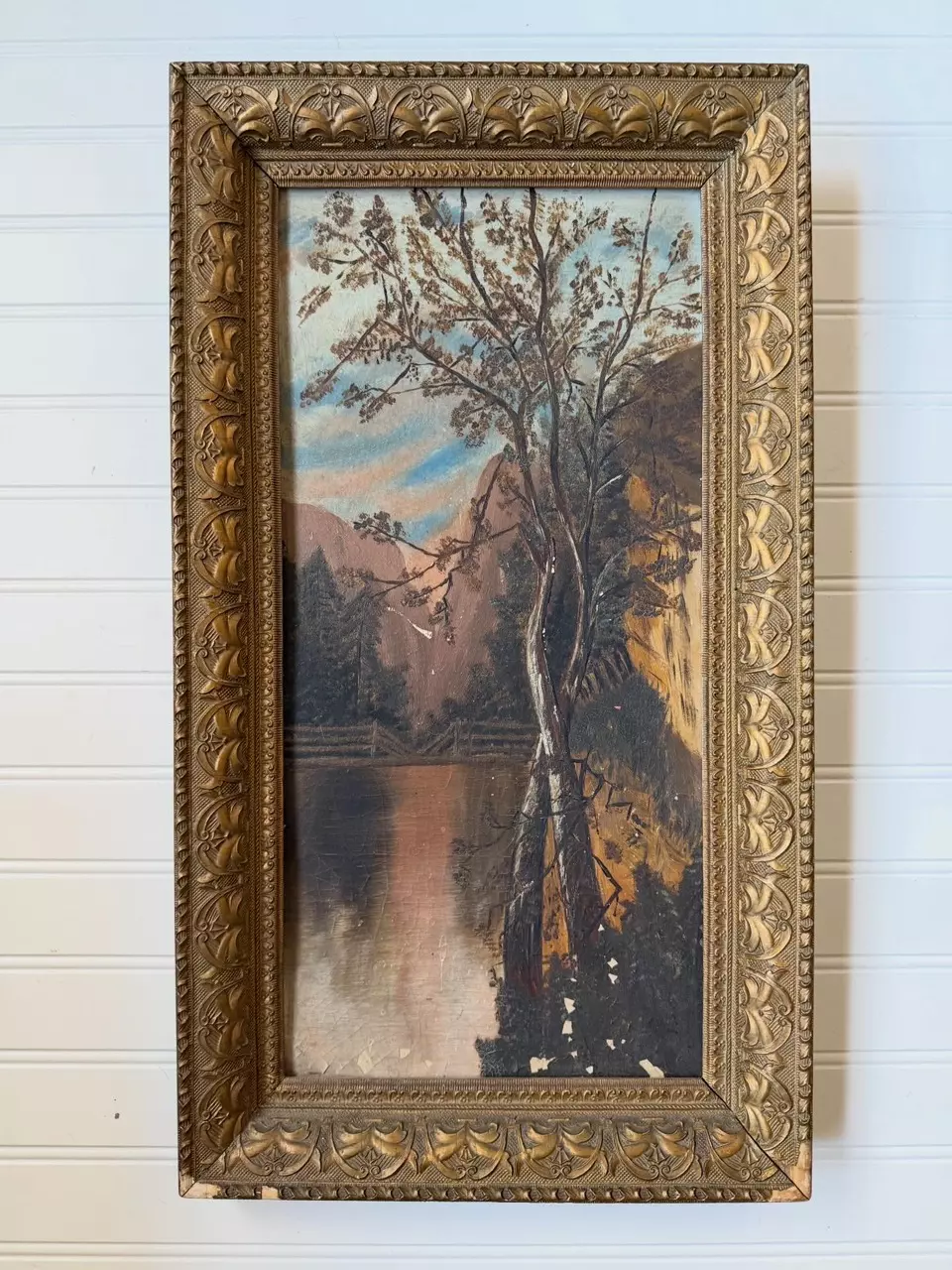 Antique Oil on Board thumbnail