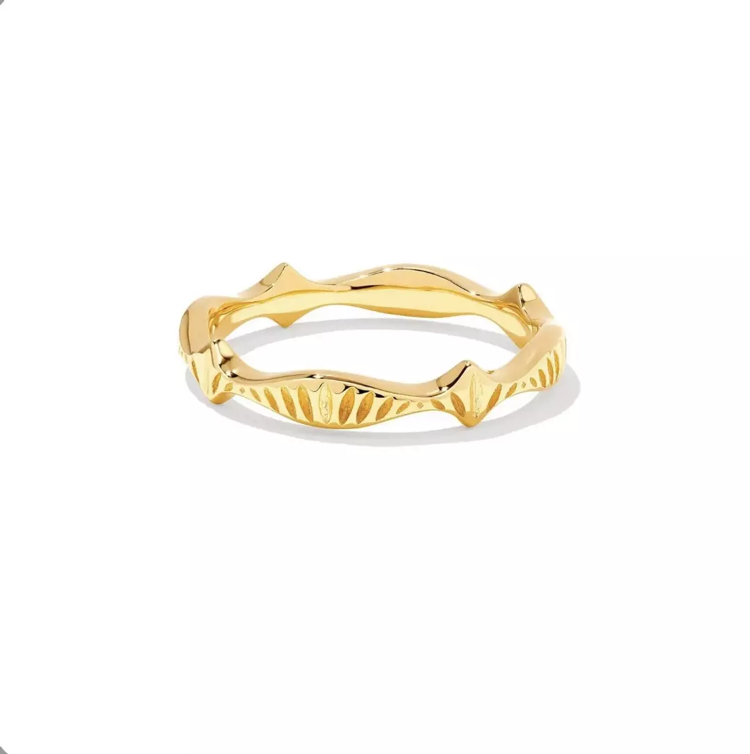 Kendra Scott 18k Gold Vermeil ring size 7 thumbnail