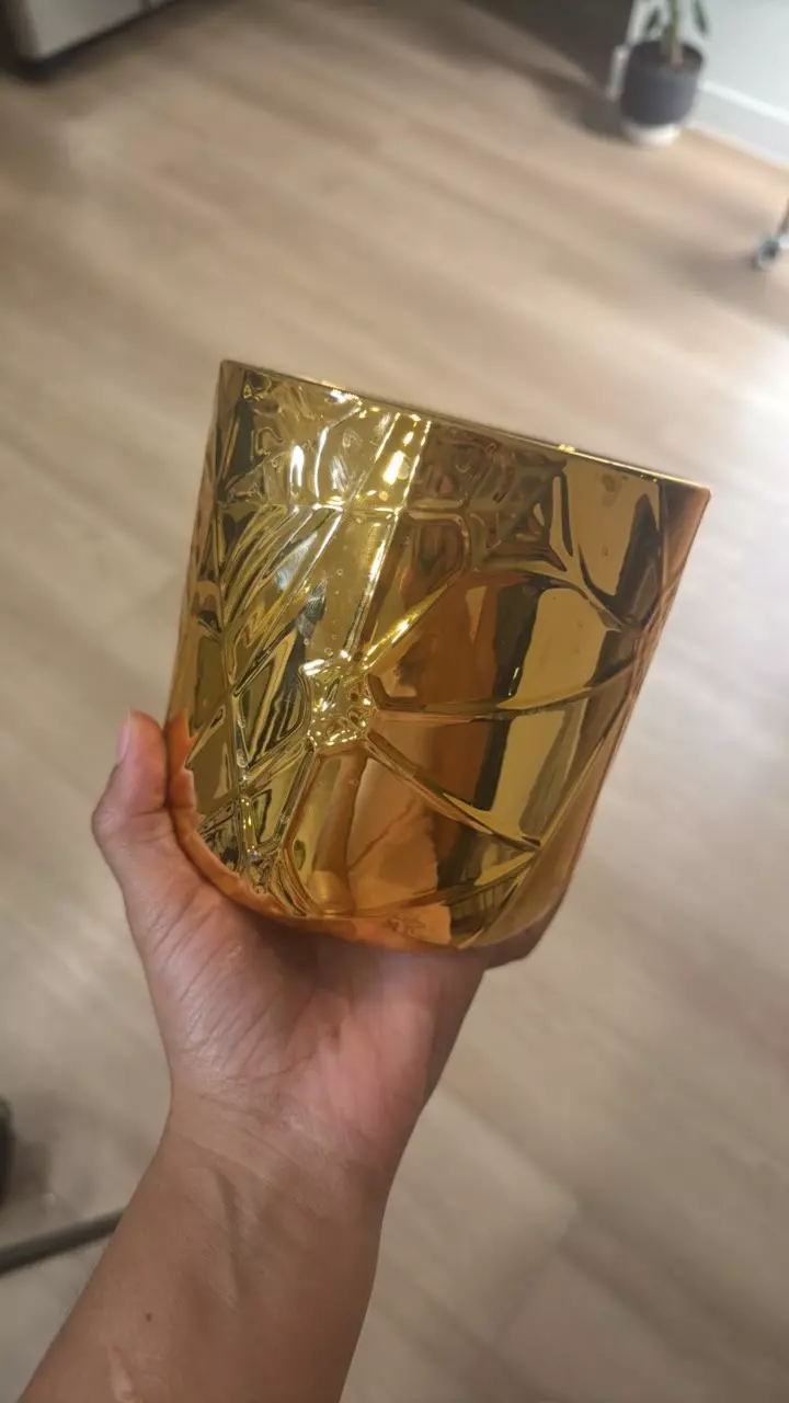 gold ceramic pot 5” thumbnail