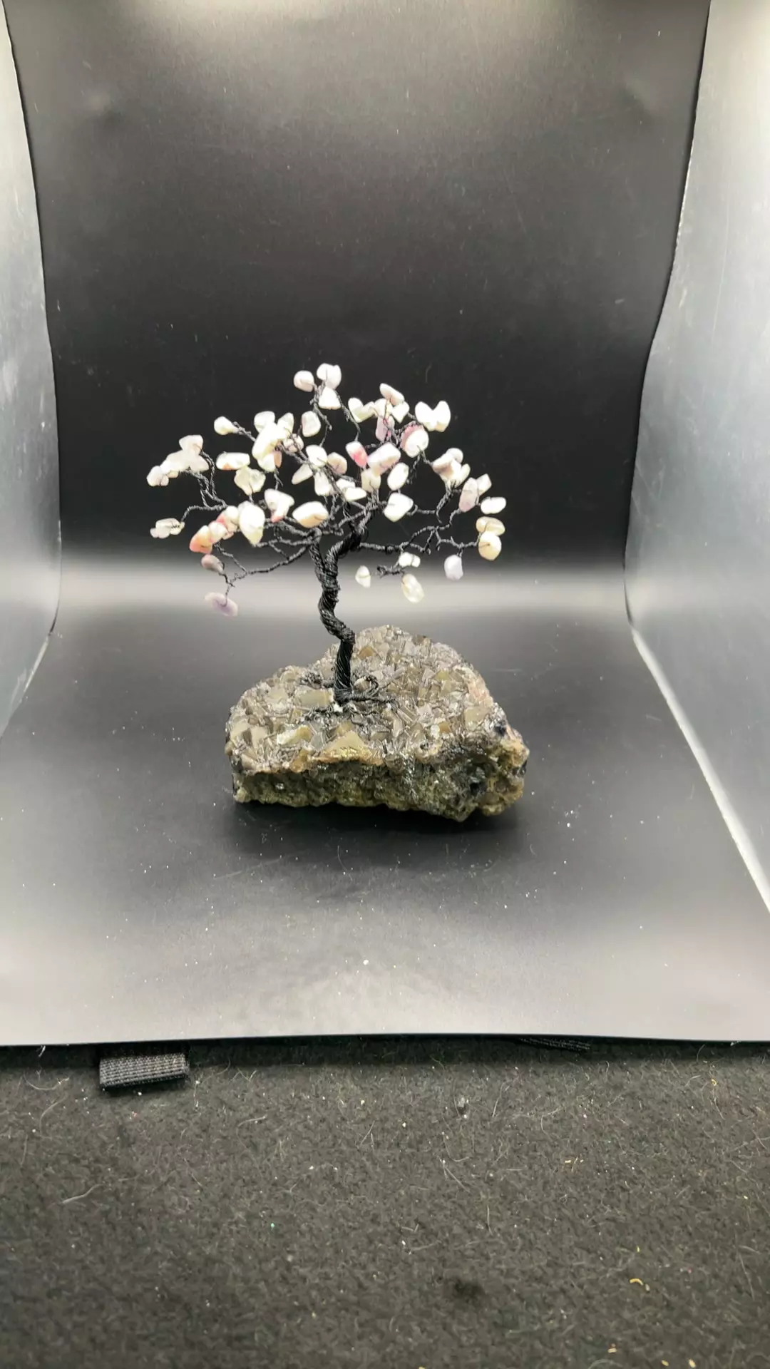 Black fluorite specimen with Turmaline tree thumbnail