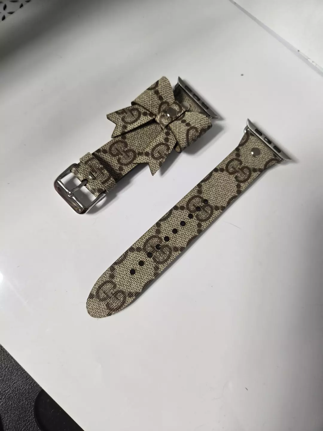 upcycled watch band with bow thumbnail