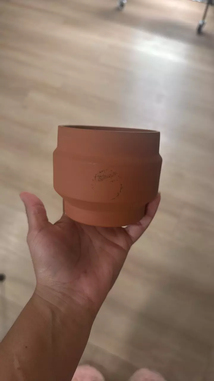 3.5” deep terracotta pot with saucer thumbnail
