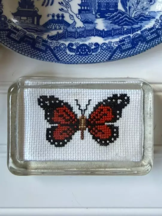 Butterfly Needle Point Paper Weight thumbnail