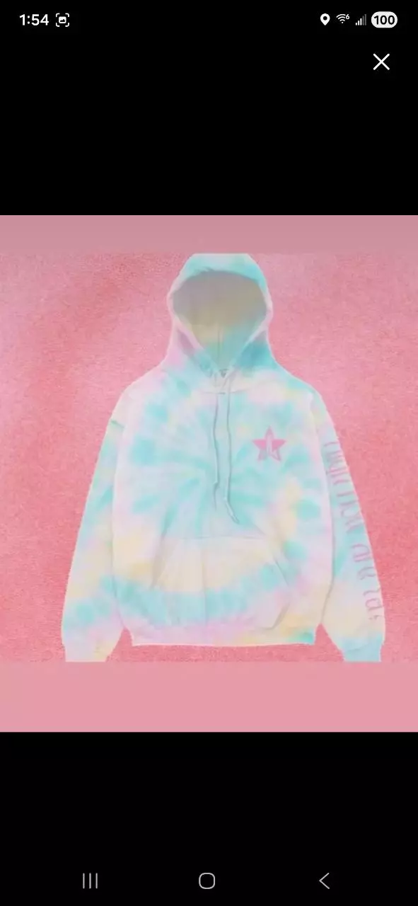Jeffree Star -Cotton Candy Hoodie "Hi How Are Ya" MEDIUM thumbnail