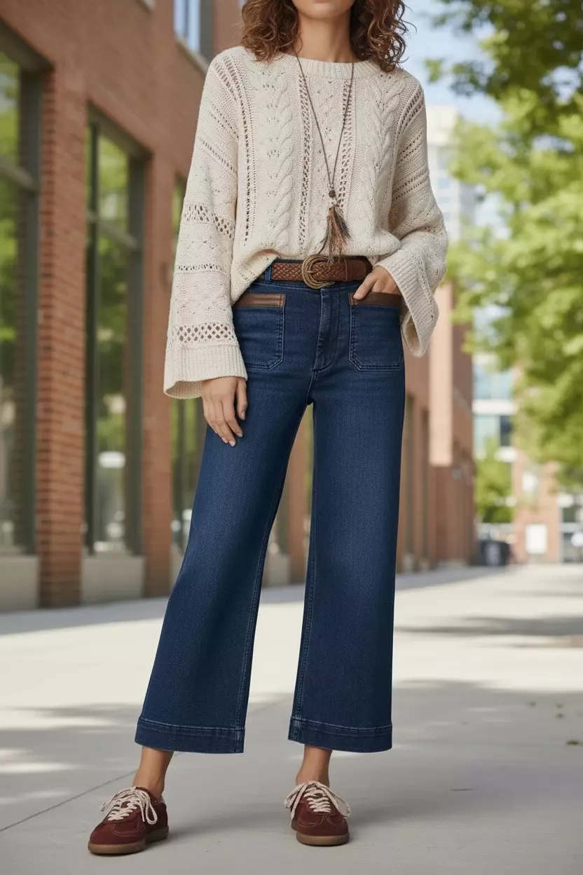 $168 Anthro Maeve The Colette High Rise Wide Jeans 27 & 29 thumbnail