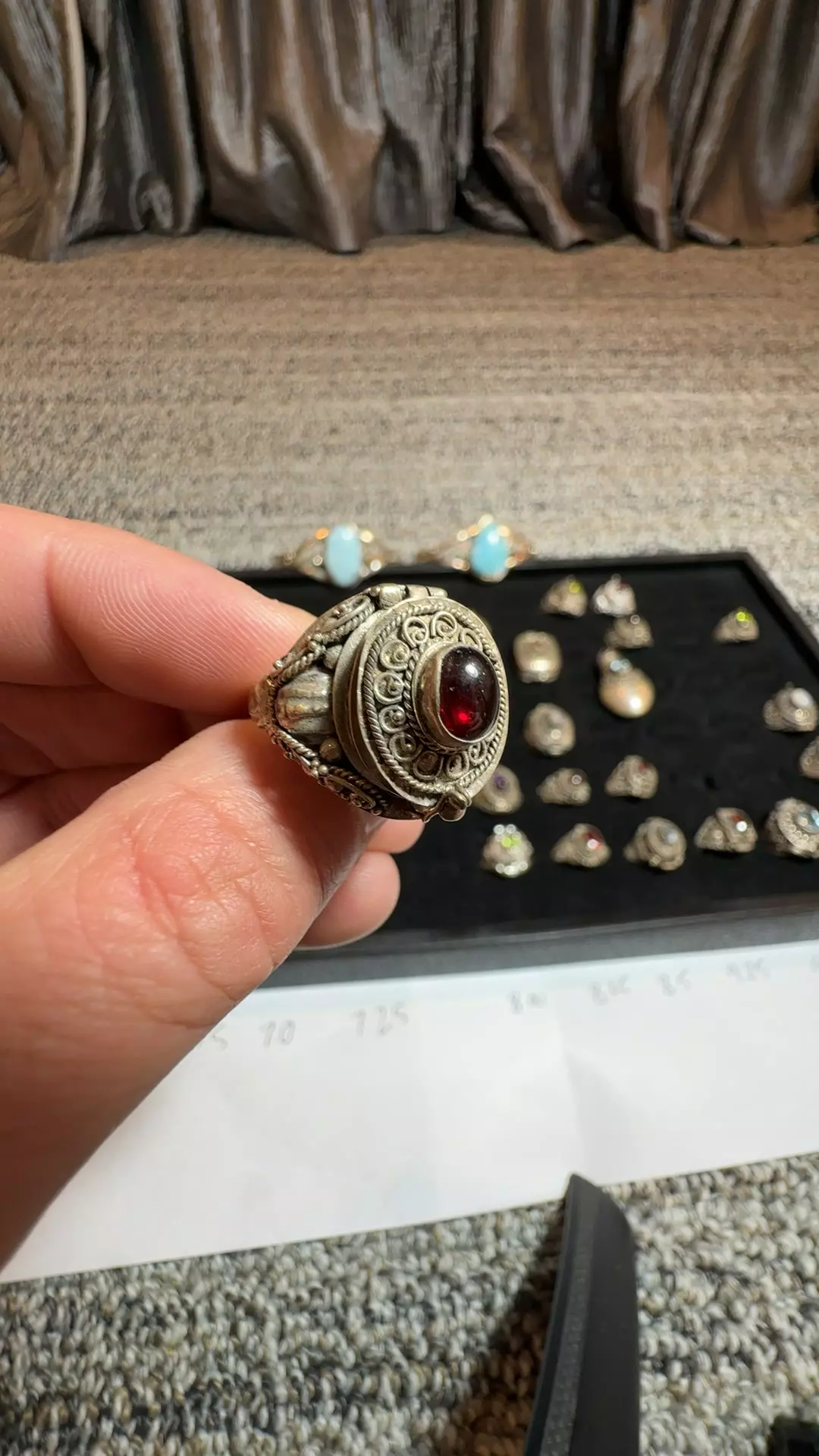 Garnet Poison Ring size 10 thumbnail