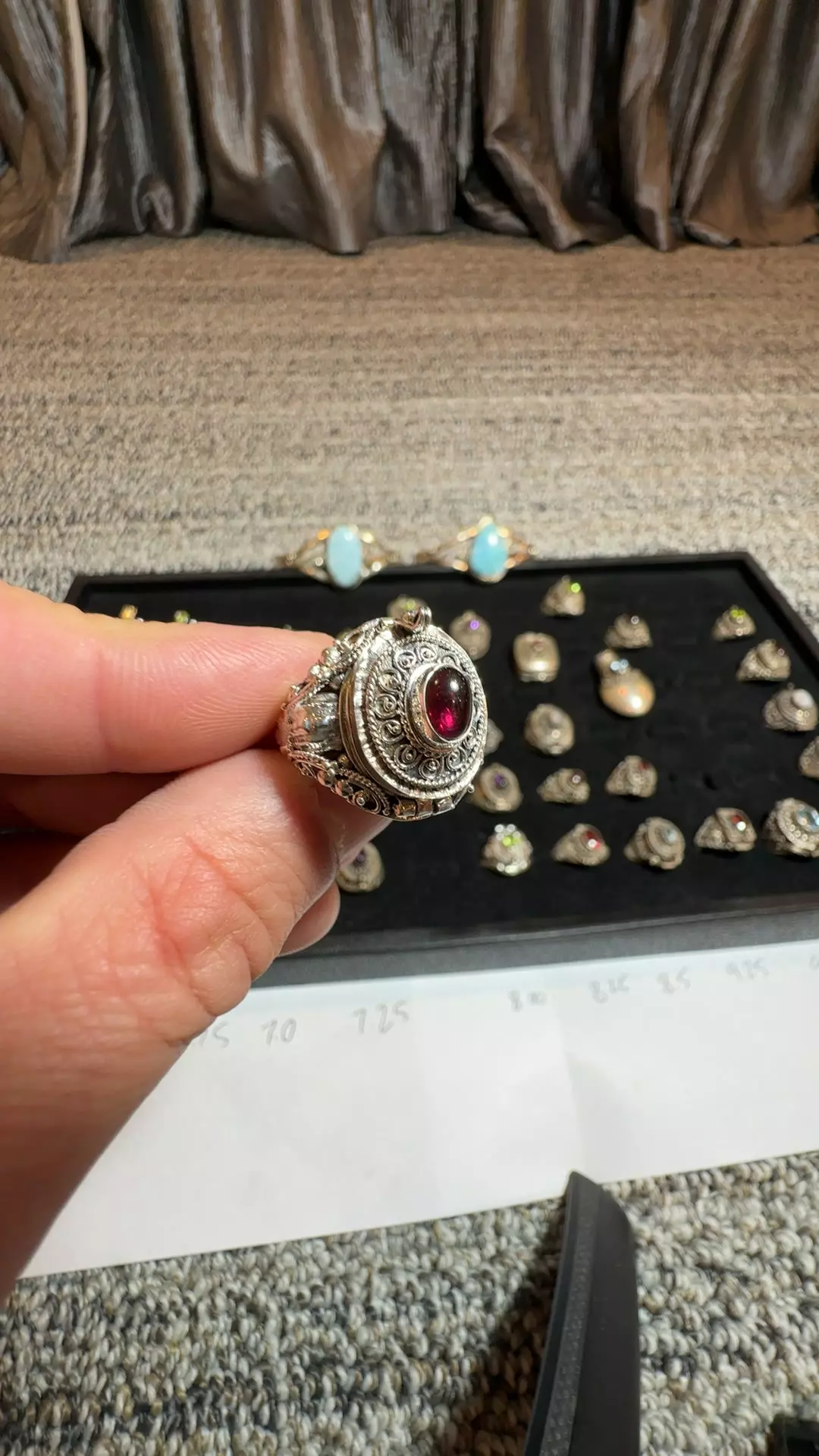 Garnet Poison Ring size 9 thumbnail