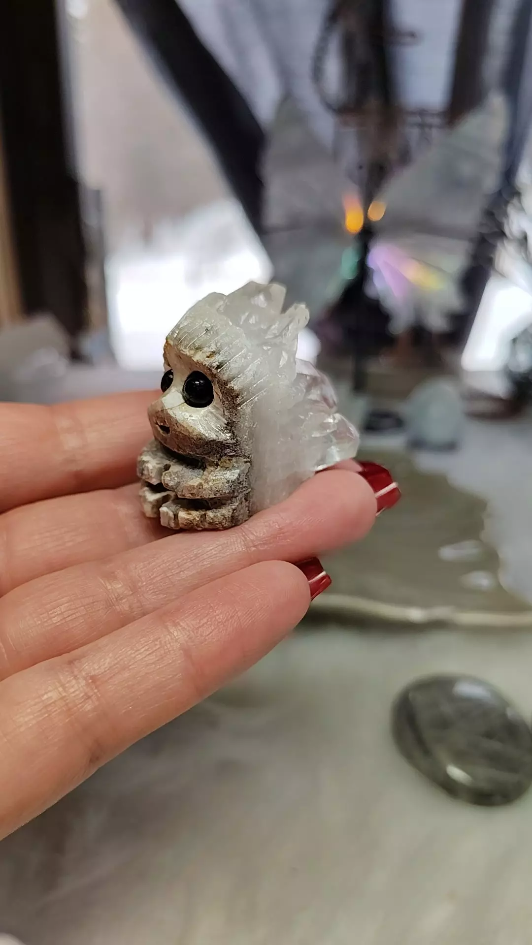 clear quartz cluster Hedgehog thumbnail