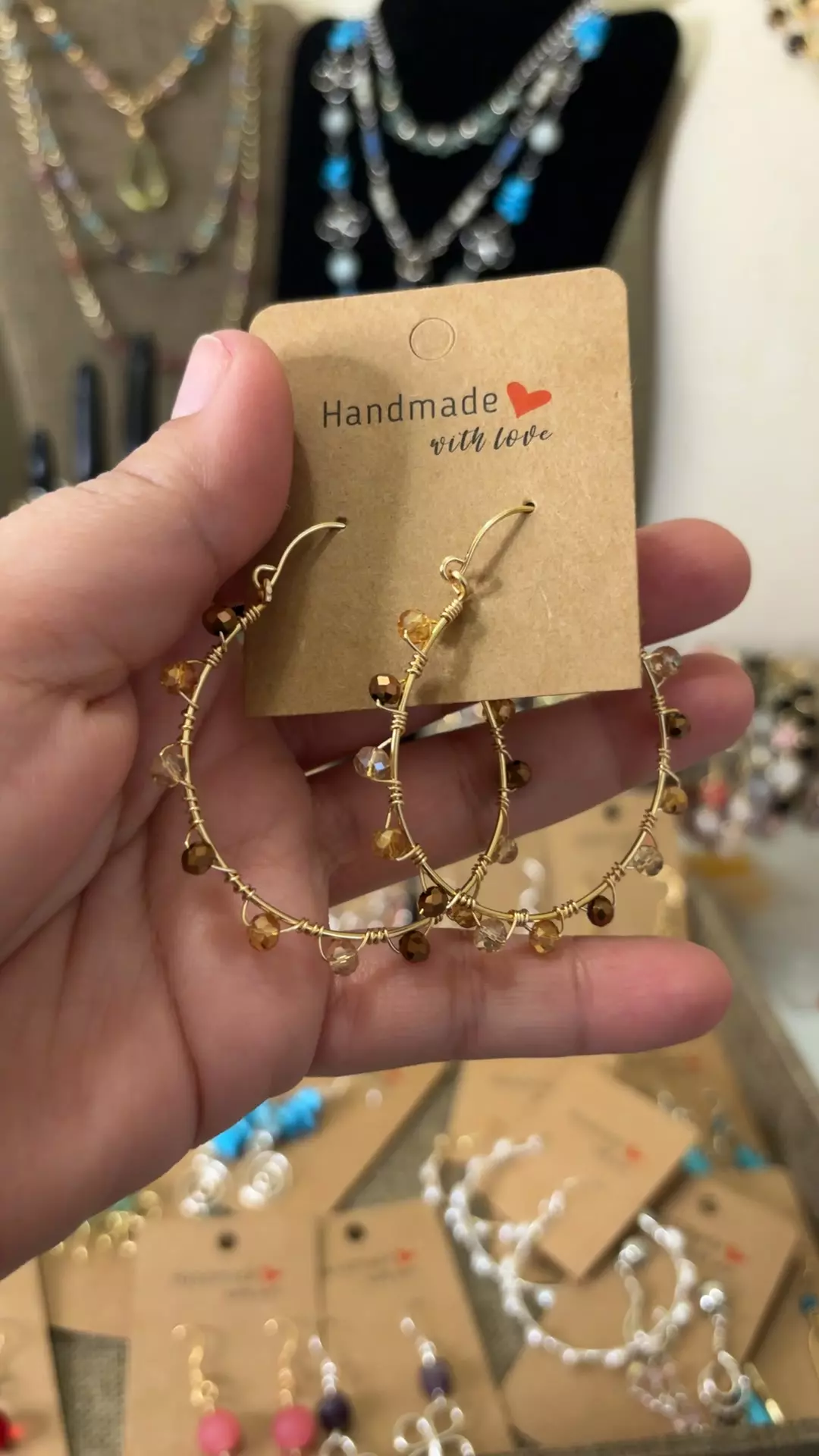 tapas mix crystals hoop earrings thumbnail