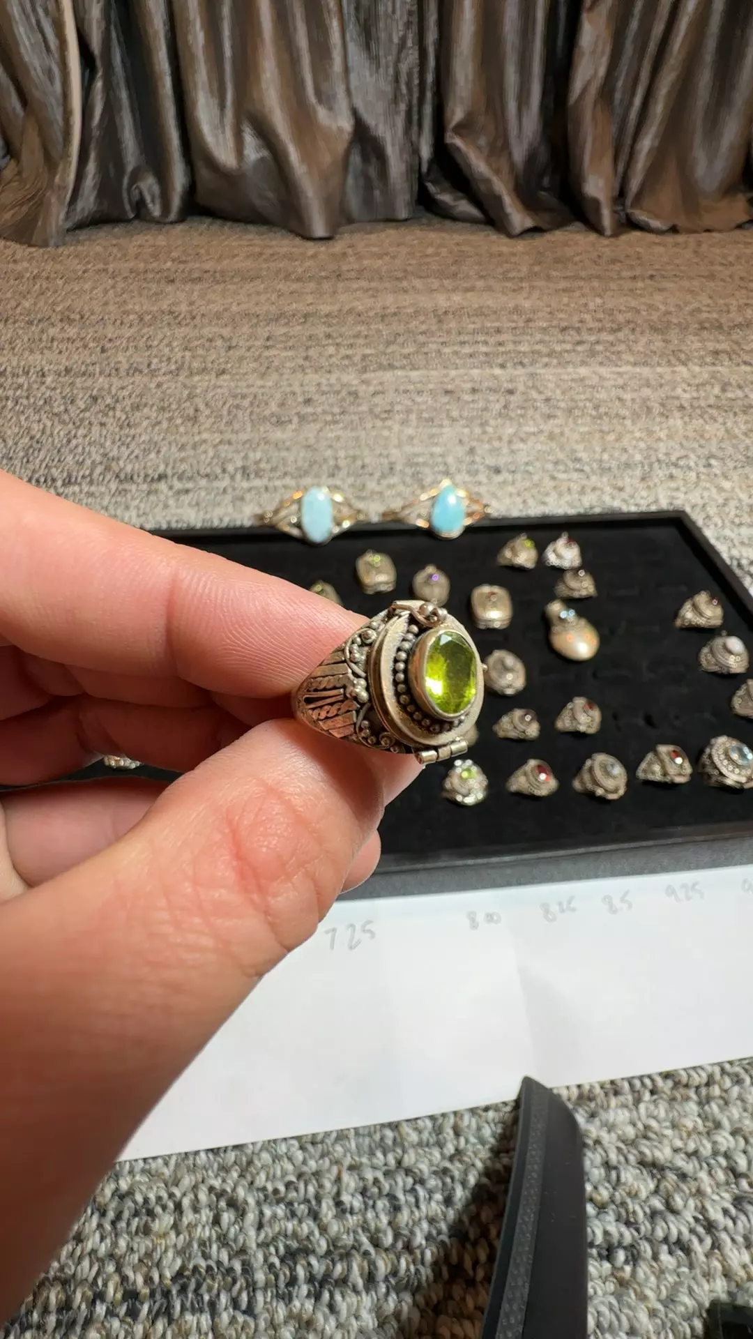 Peridot Poison Ring size 10 thumbnail
